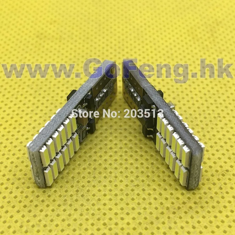100 шт./лот Canbus автомобильная светодиодная лампа 194 168 t10 w5w 24 светодиода SMD 4014 24smd без