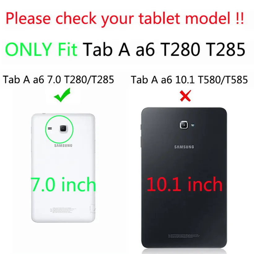 Модный высококачественный резной чехол из искусственной кожи для Samsung Galaxy Tab A6 7 0