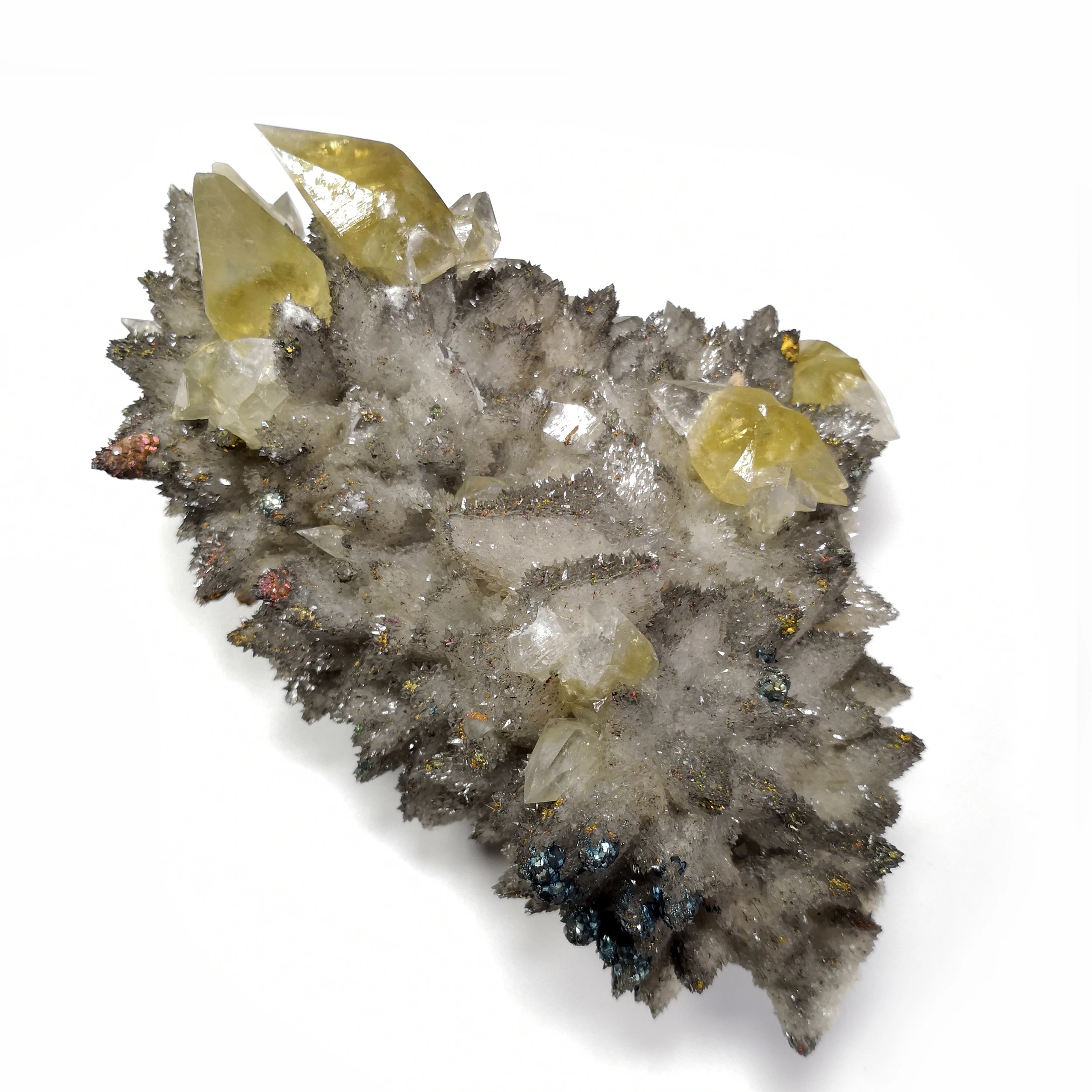 1450g NATURAL Stones and Minerals Pyrite calcite specimens C3-6