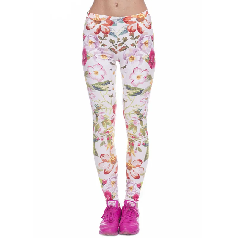 2018 женские модные повседневные леггинсы для фитнеса разноцветные с цветочным