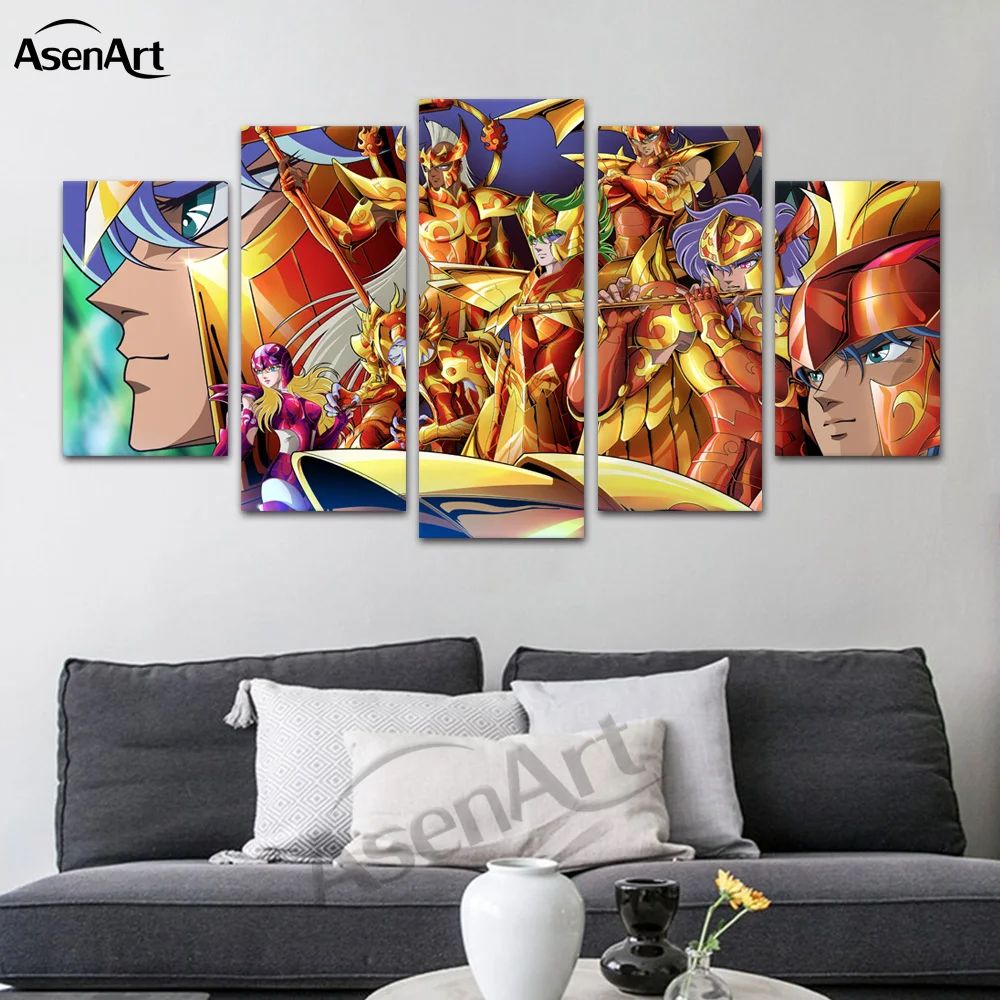 Аниме мультфильм Saint Seiya холст настенные художественные принты плакат