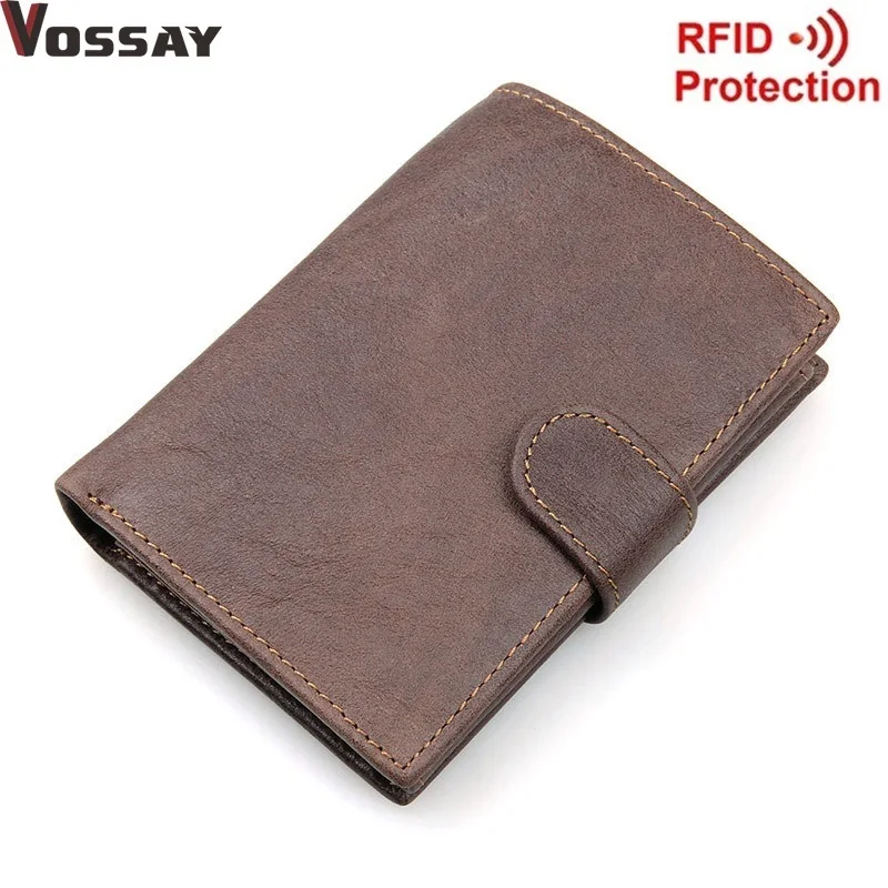 Большая Емкость мужская Винтаж Натуральная Кожа Кошелек Мужчины Держателя Карты