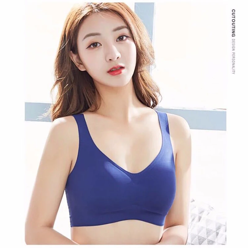 Bralette Comfortable Seamless Push Up Wire Free Bra Women Sport Top For Fitness Detachable Cup Holder Vest Ladies Underwear | Женская