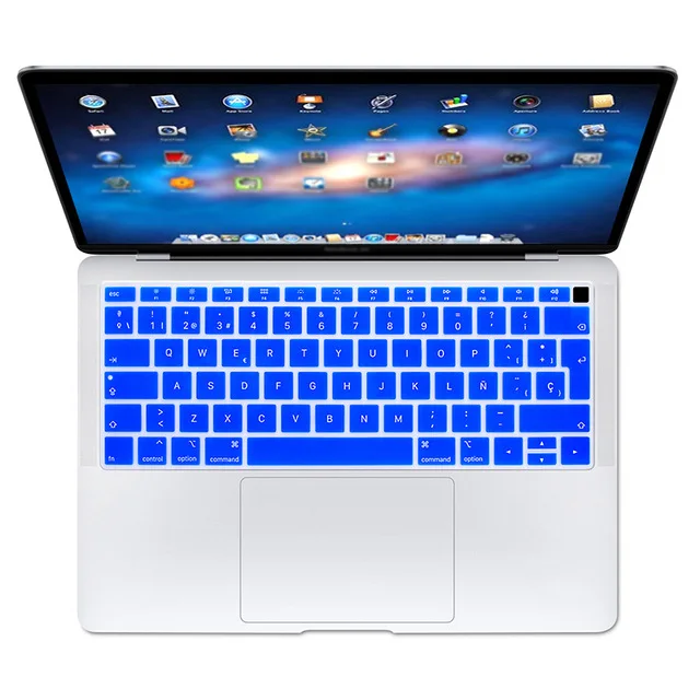 Чехол для клавиатуры с испанской раскладкой Macbook 2018 New Air 13 Retina touch ID A1932|Наклейки