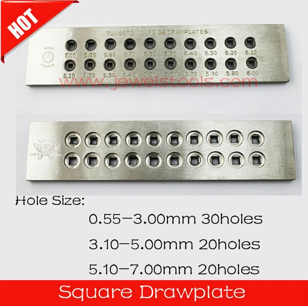 Волочильная доска из карбида вольфрама квадратной формы различные модели 3 10 5 00