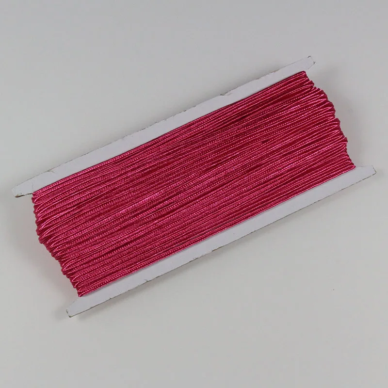 hot pink 34 ярда(31 м)/лот 3 мм китайский шнур из нейлона разных цветов, Змеиный живот, шнуры для изготовления ювелирных изделий своими руками - Цвет: hot pink