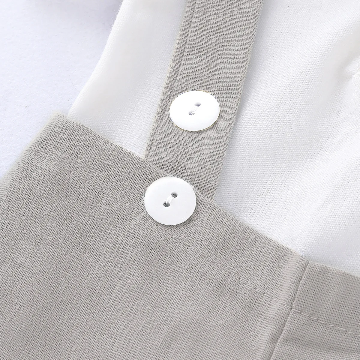 Летний деловой комбинезон из 2 предметов для маленьких мальчиков белая хлопковая