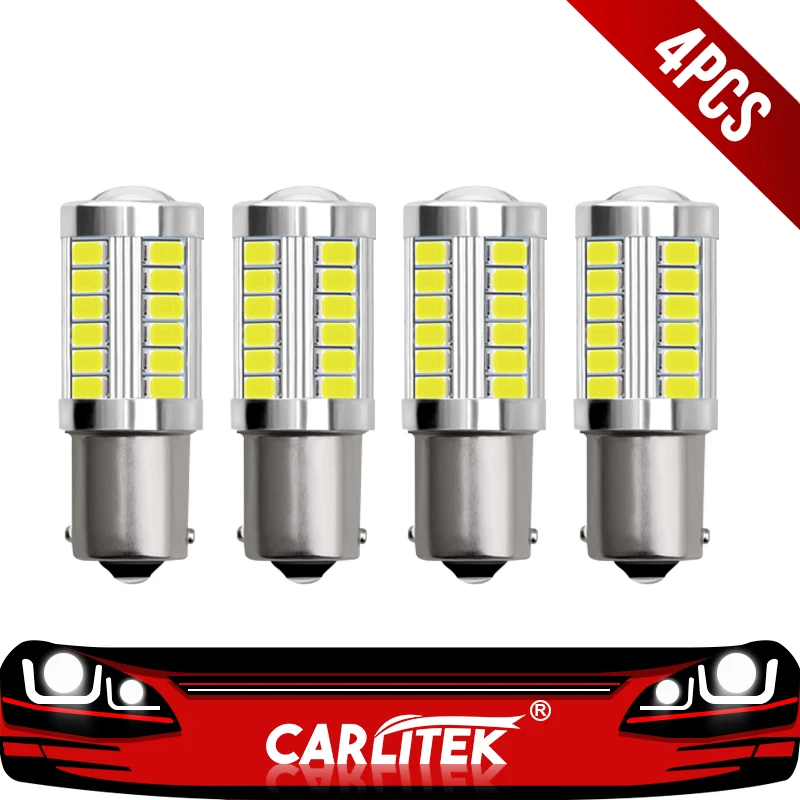 CARLitek 4 шт. тормозные огни BA15S 1156 5630 Светодиодные Автомобильные лампы задние p21w 33SMD
