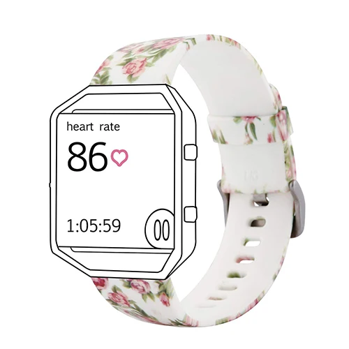 B Силиконовый ремешок для Fitbit Blaze мягкие резиновые спортивные запасной браслет ремешок Группа Fitbit Blaze Смарт часы малый/большой - Цвет: B