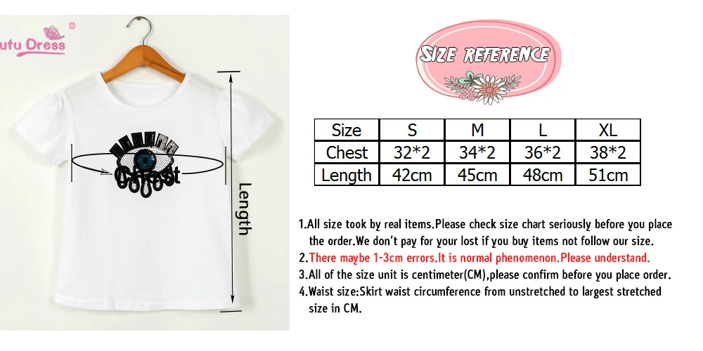 

Children Girls Summer T-shirt Tutu Skirt Cartoon Eye Tops T-shirt Clothes Set Kids Skirt For 2-12 Years