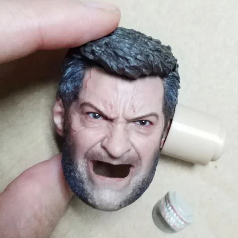 1/6 масштаб Росомахи голова резьба Модель Angry Ver. Angry Wolverine Head Fit 1" мужская фигура