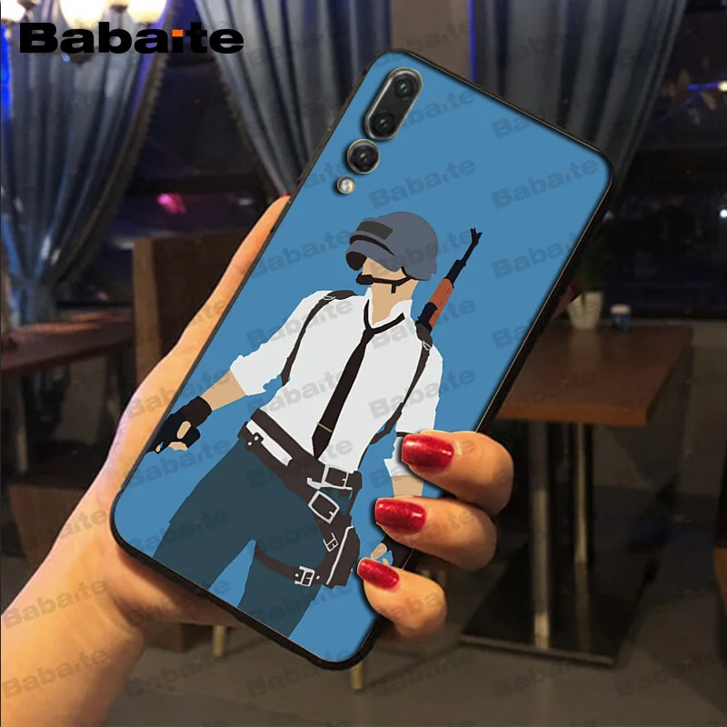 PUBG мягкий силиконовый черный чехол для телефона huawei mate 10 lite p20lite p9lite nova 3i honor 8x mate20