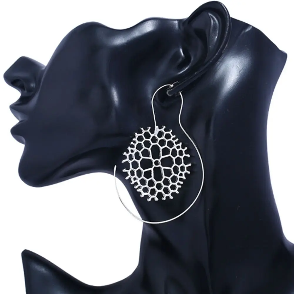 

Fashion Women Lady Girl Stud Earrings Gold Lovely Honeycomb Jewelry