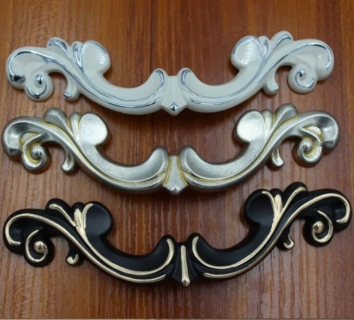 3 8 &quotкухонный шкаф тянет антикварные серебряные ручки комода Черный Белый