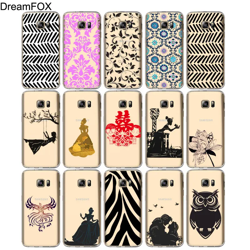 DREAMFOX M063 Beautiful Paper Cut Art Soft TPU Silicone Cover Case For Samsung Galaxy S5 S6 S7 S8 S9 S10 5G S10E Lite Edge Plus |