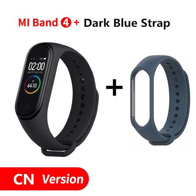 CN Dark Blue strap Xiaomi Mi смарт-браслет 4 цветной экран пульсометр фитнес 135 мАч Bluetooth 5,0 спортивный водонепроницаемый браслет - Цвет: CN Dark Blue strap