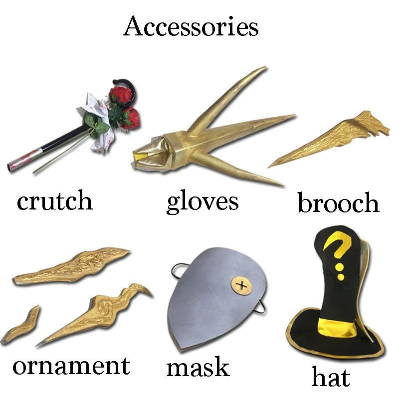 Игра личных данных в Косплэй костюмы Охотник Потрошитель Джек Костюм Золотой