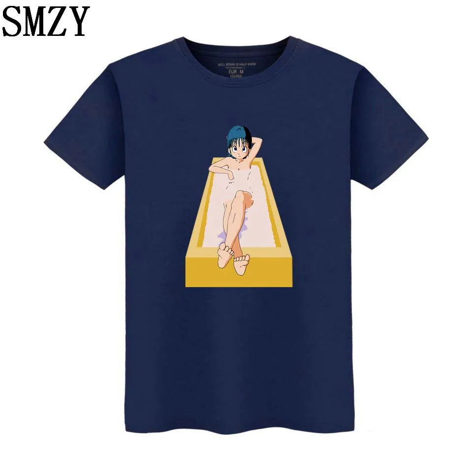 QJM Dragon Ball Bulma Забавные футболки для женщин Летние мультфильм печати Футболка
