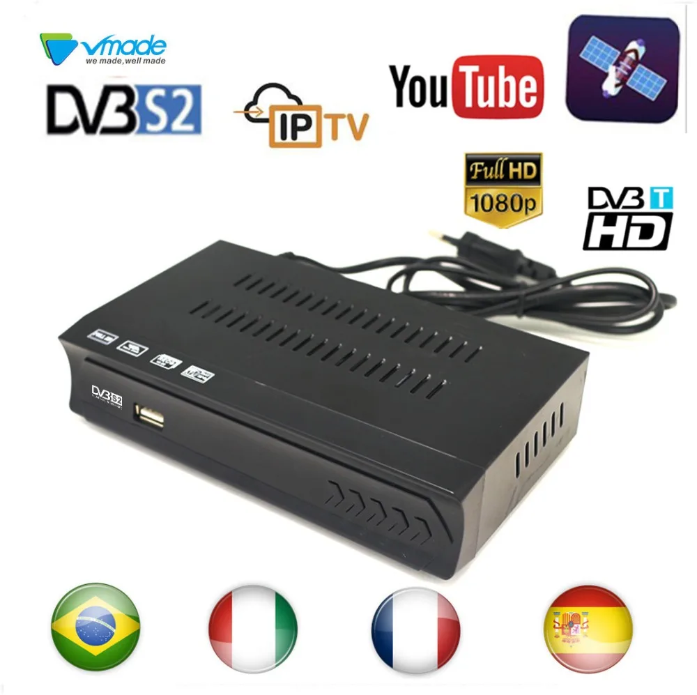 DVB S2 ТВ приставка спутниковый ресивер полностью HD цифровой DVB-S/S2 H.264 MPEG-2/4 телеприставка поддержка HD FTA IKS SKS смарт-DVB-S2