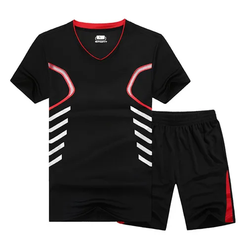 59 black red Летний комплект, мужской повседневный костюм из двух предметов, футболка с коротким рукавом и шорты, комплекты, Мужская Уличная одежда, спортивный костюм, мужские шорты, спортивный костюм - Цвет: 59 black red