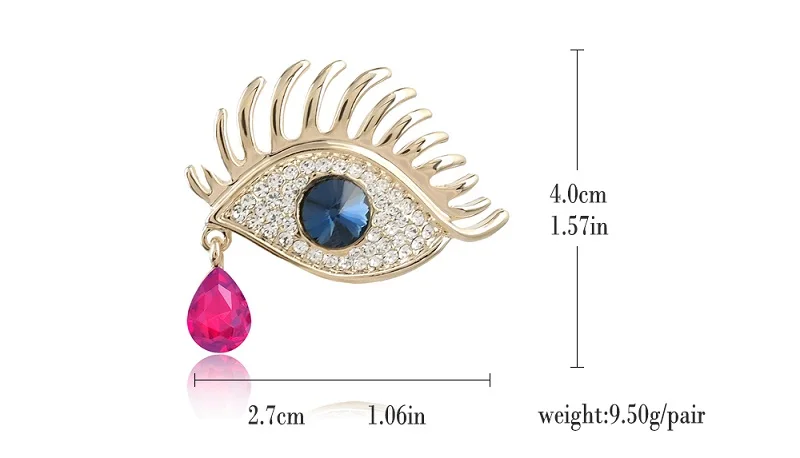 VEYO Классические хрустальные броши-капли для женщин Стразы глаз модная брошь |