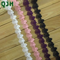 5 yardslot 3 5cm wide pure polyester lace trim flower embroidered water soluble ribbon trims garment sewing accessories 4colors
