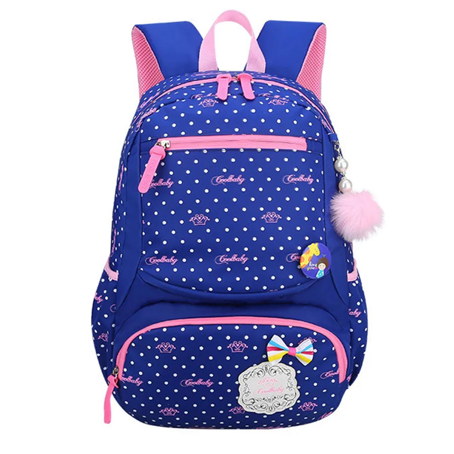 

COOLBABY New Lovely Princess School Bags For Girls Dot Fashion Knapsack Primary School Backpacks Children Satchel Kids Bolsas