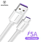Кабель SmartDevil 5A USB Type C для быстрой зарядки, шнур для передачи данных и передачи данных, зарядное устройство для телефона Samsung S10, S9, S8, Note 9, 8, Huawei P20