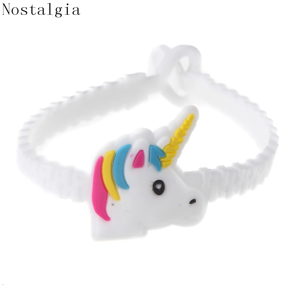 Милые силиконовые браслеты в виде единорога 6 шт. смешанные стили резиновые