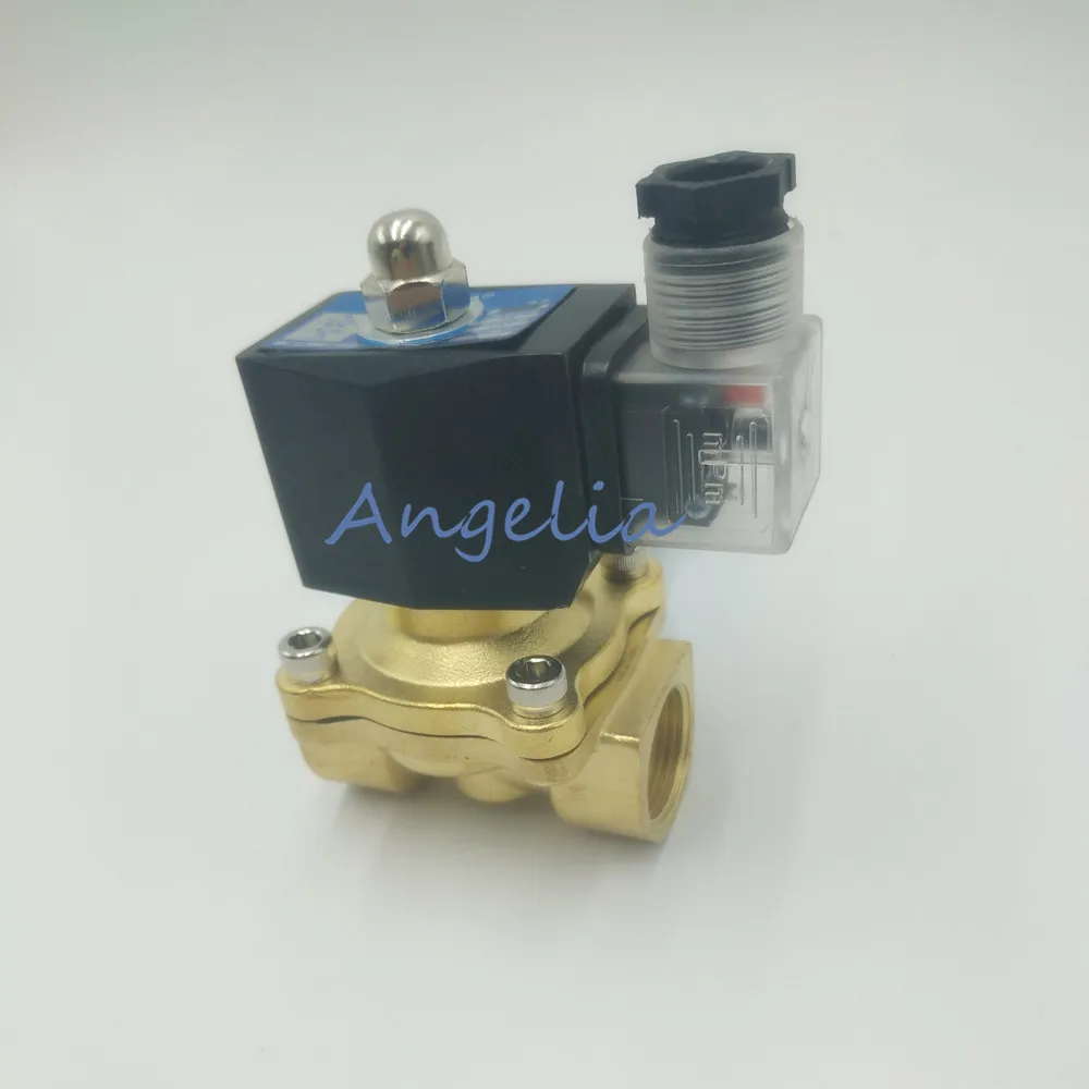 DC24V/12 V G1/4 &quotлатунный Электрический Соленоидный клапан для воды воздуха