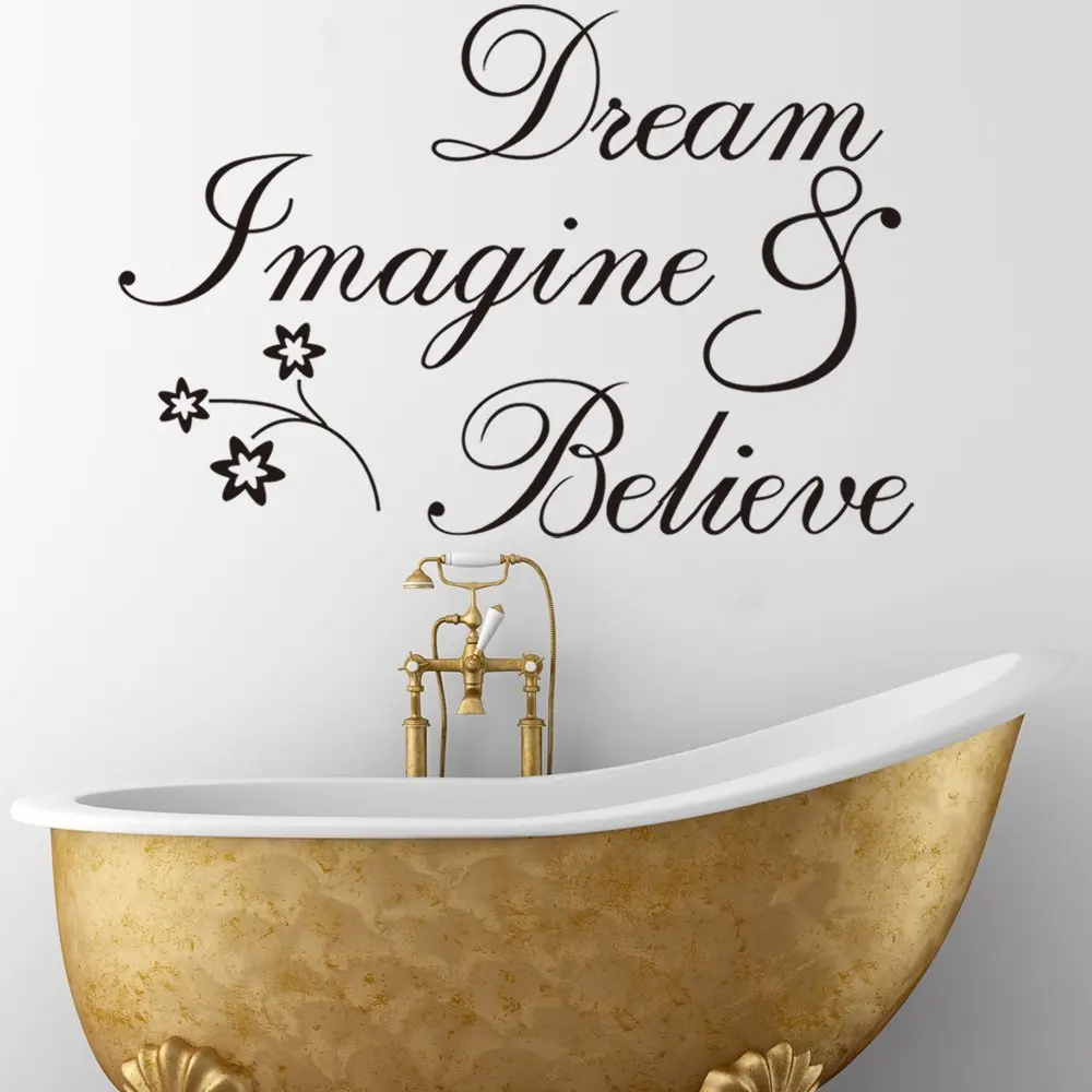 Наклейка на стену Dream Believe виниловые настенные стикеры своими руками съемная