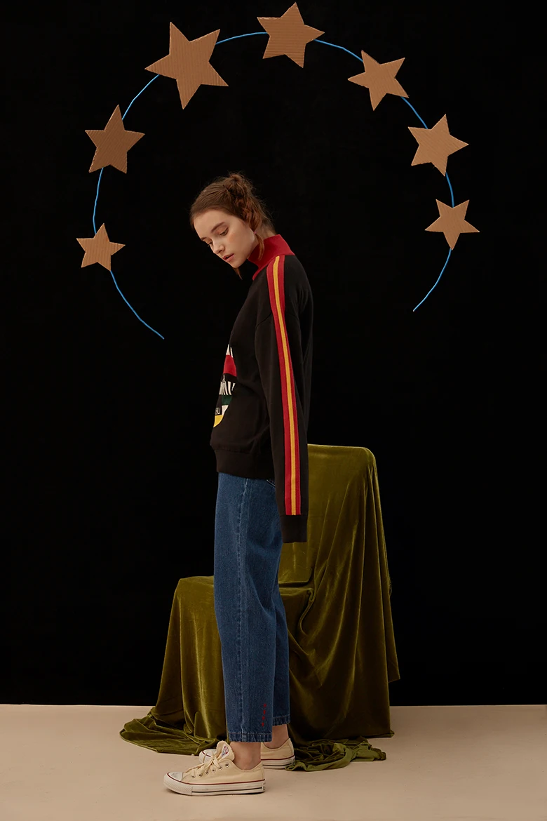 Новинка осень женский винтажный черный свитер пуловер ручной вязки Топы