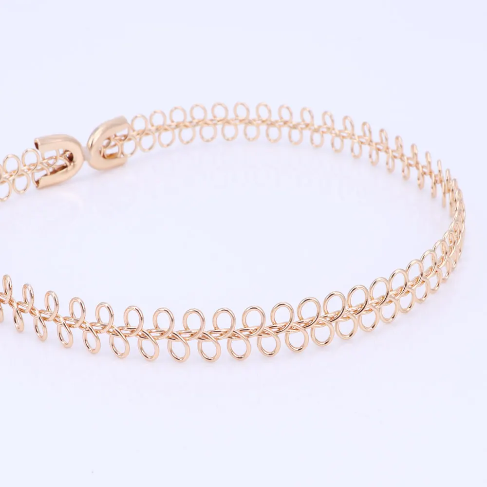 Модные ювелирные изделия волна панк готический Золотой чокер заявление