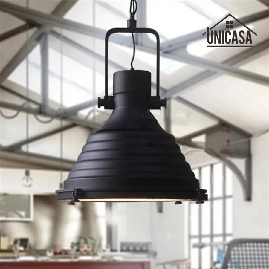 Отель зал из кованого железа промышленные светильники винтажное черное
