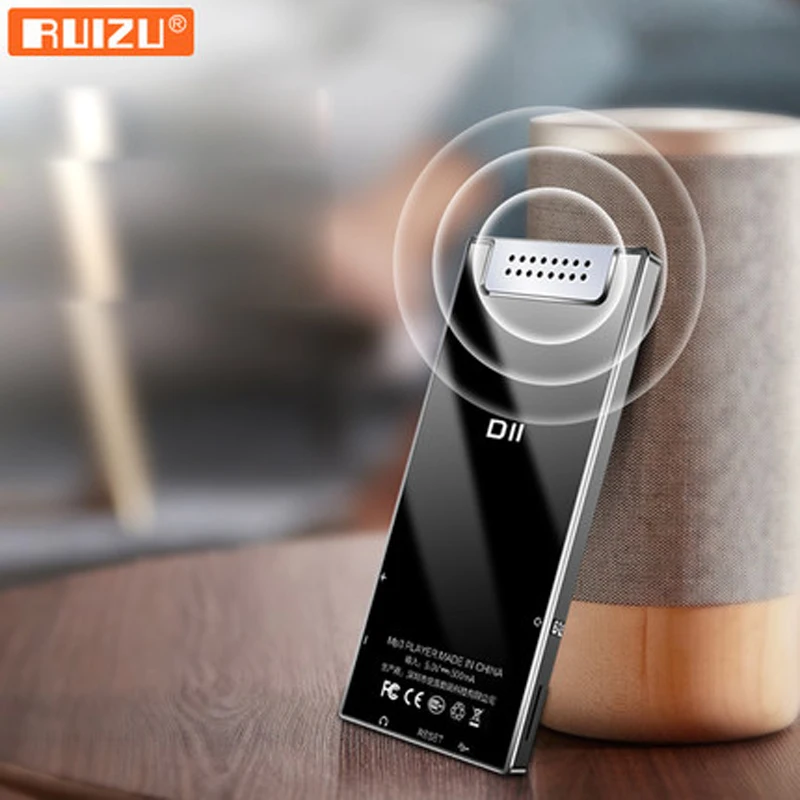 RUIZU D11 Bluetooth MP3 музыкальный плеер металла 8 GB музыкальный плеер с Встроенный динамик FM радио Поддержка TF карты