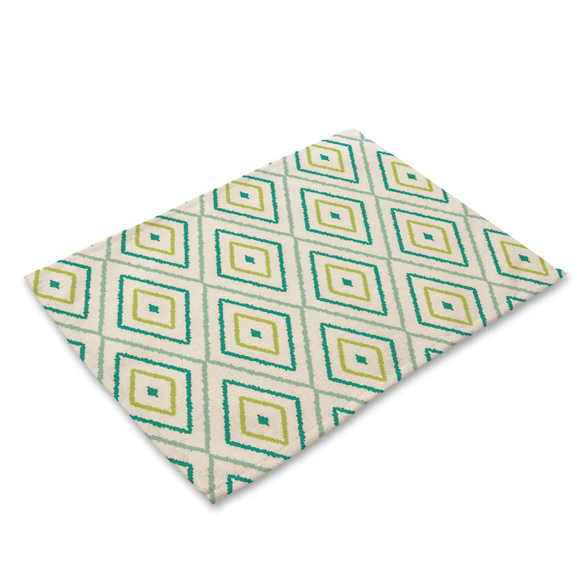 Geometric-13 Modern Abstract Geometric Lines Colorful Placemat Scale-like Line Triangular Table Accessories Pad Home Kitchen Table Mat - Цвет: Geometric-13