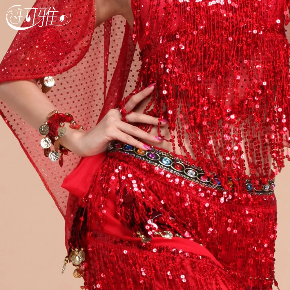 Набор костюма для танца живота женщин выступлений в Болливуде соревнований