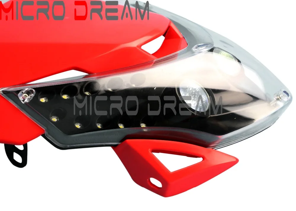 Dirt Bikes Универсальный светодиодный фонарь для мотокросса обтекатель фар MX Enduro