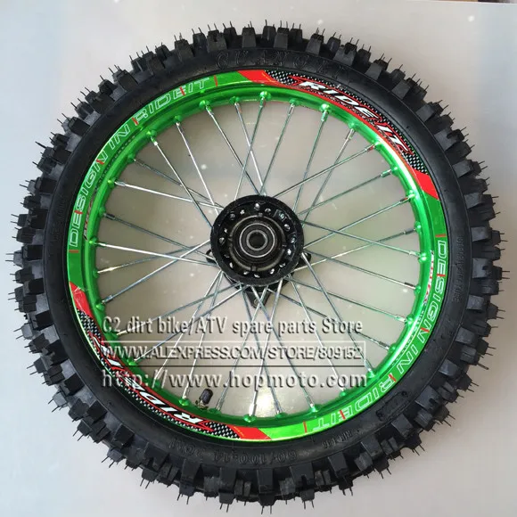60/100-14 GuangLi шины для передних Dirt Bike Pit Bike гоночные колеса 1,40-1" дюймовый сплав обода с 32 отверстиями шины PIT PRO KTM CRF