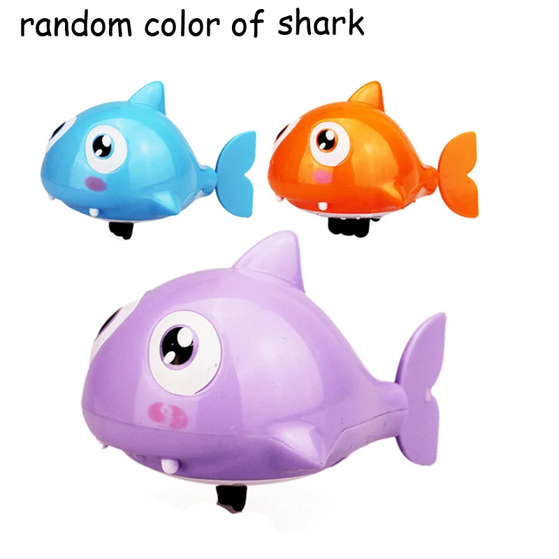 shark Игрушки для купания новорожденных, игрушки для купания, Мультяшные морские животные Черепаха, крокодил, детские игрушки для купания, детские пластиковые игрушки для плавания, развивающие игрушки для детей - Цвет: shark