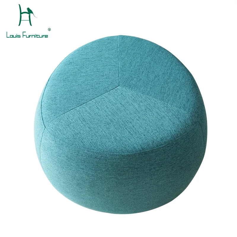 

Louis Fashion Stools & Ottomans Sofa Nordic Creative Home Round Simple Modern