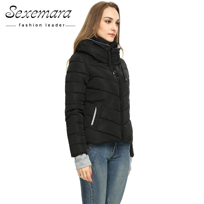 Женская зимняя куртка на молнии парка утепленная верхняя одежда Анорак короткие