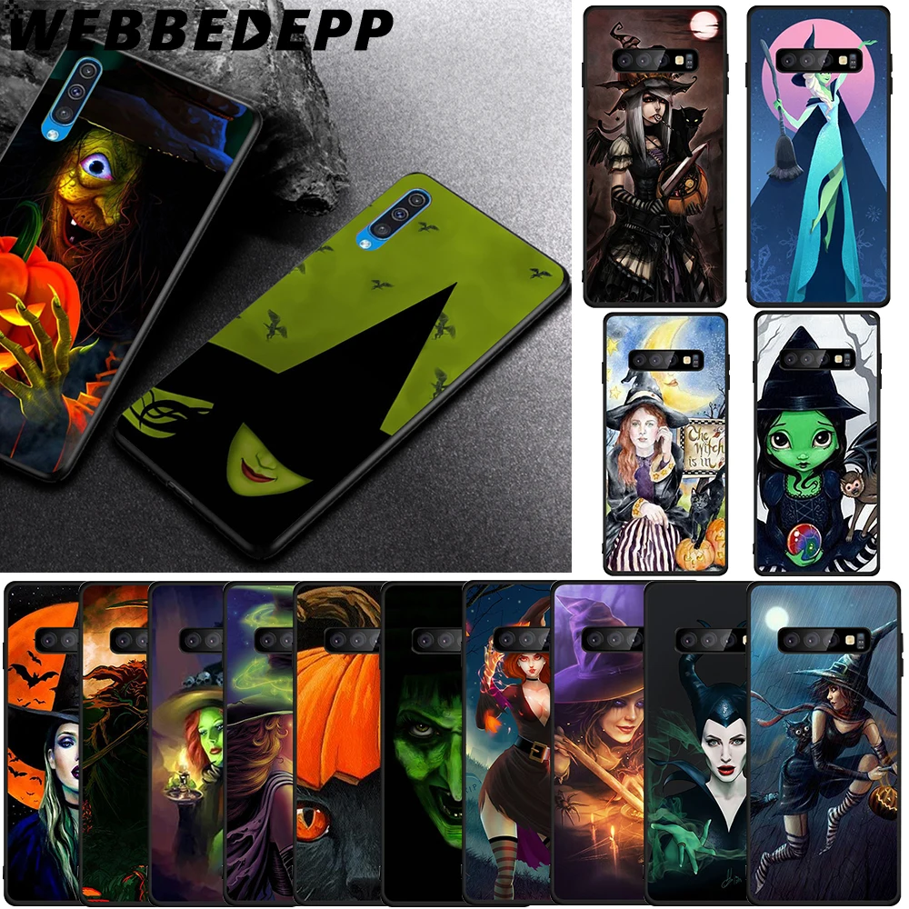 WEBBEDEPP Хэллоуин злая ведьма Мягкий ТПУ чехол для Samsung Galaxy S6 S7 Edge S8 S9 S10 Plus S10e |