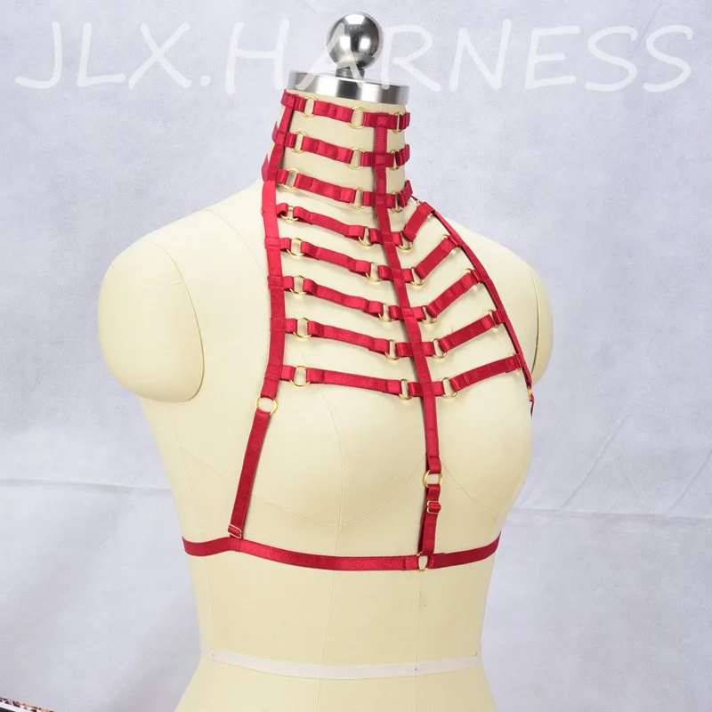 JLX. Портупея Harajuku Goth открытая чашка Фетиш бюстгальтер Топ 90 е сексуальное