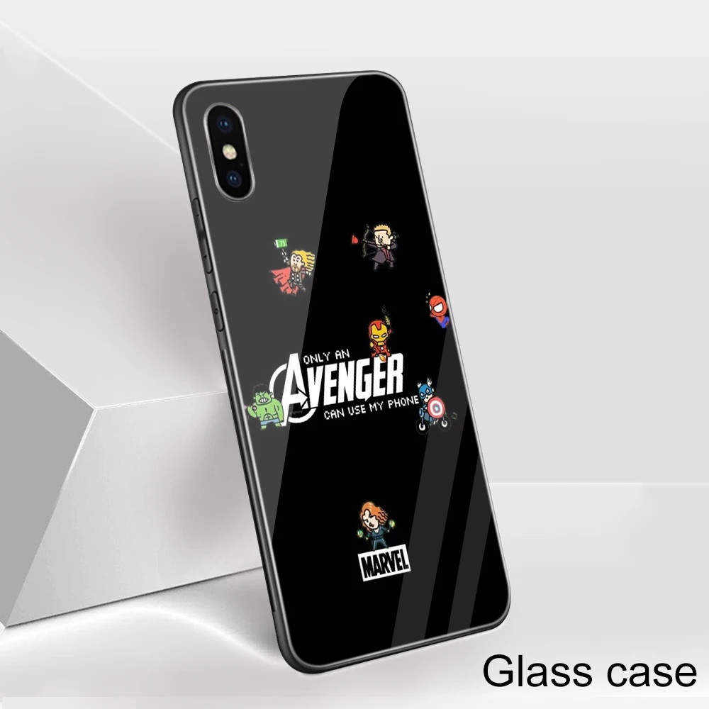 8 Ciciber Marvel Железный человек для iPhone 11 Pro Max X XR XS MAX 7 8 6 6S Plus стеклянные чехлы задняя крышка для samsung Galaxy S10e S10 S10 - Цвет: 8