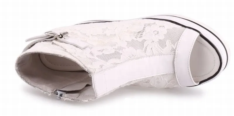 Новый женская обувь женщина платформы высокие каблуки открытым носком босоножки