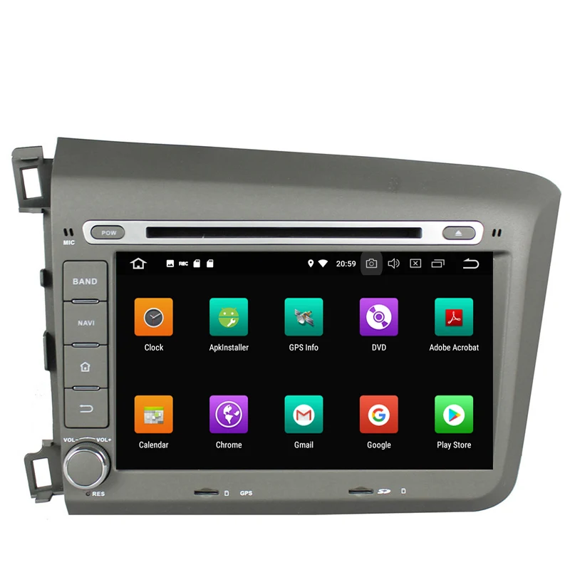 NaviTopia 4G ram 64G rom 8 Core автомобильный gps навигатор для Honda Civic 2012 радиоприемник головное