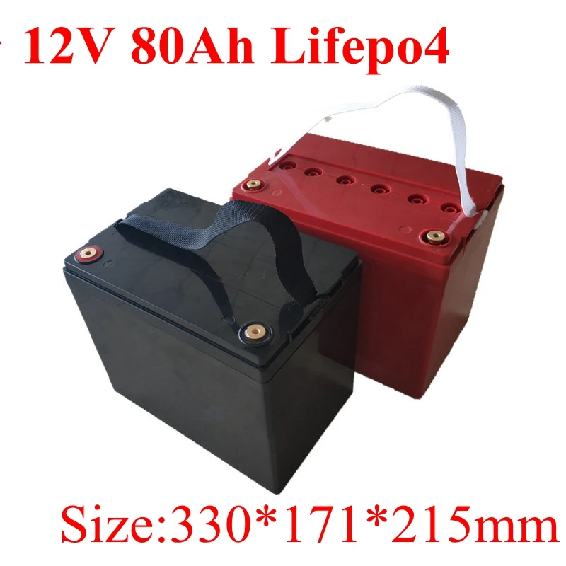 Отличный перезаряжаемый аккумулятор 12V 80Ah LiFePO4 для дома на колесах путешествий