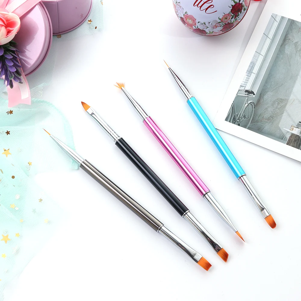 1 шт. двусторонние маникюрные лайнеры кисточки для рисования с плоским