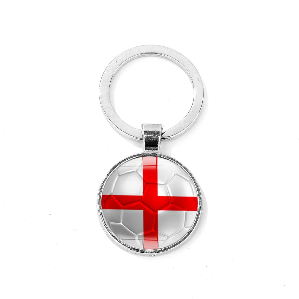 England SIAN мир моды Национальный флаг брелок США, Великобритании, Бразилии России Творческий Футбол печатных брелок страна футбольный клуб любителей подарок - Цвет: England